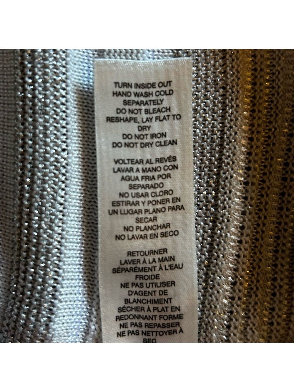 WHITE HOUSE | BLACK MARKET Women’s Embellished Halter Ecru W Pearl Dust. Size M - Picture 7 of 7